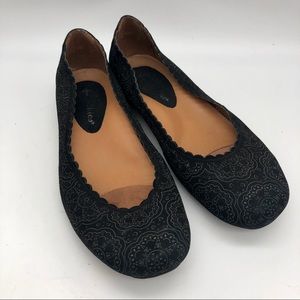 Earthies Bindi Black Suede Flats